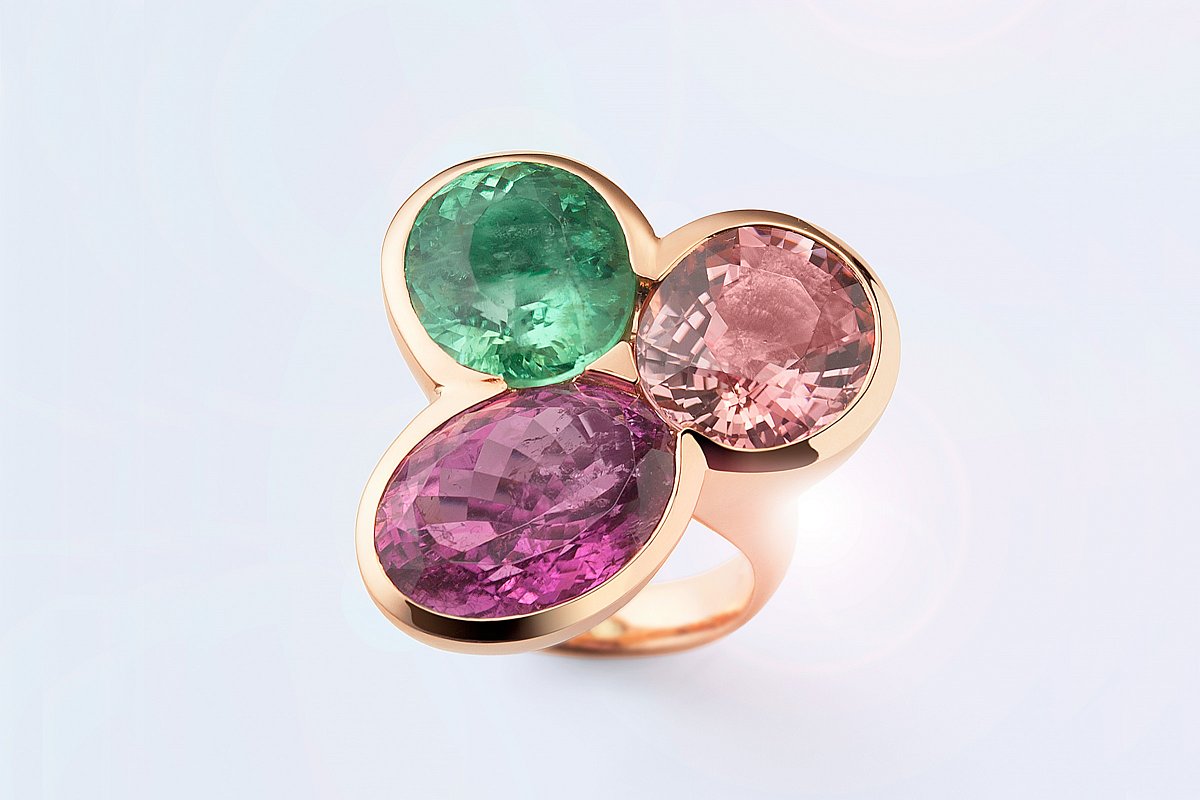 Ring Rotgold mit Turmalin