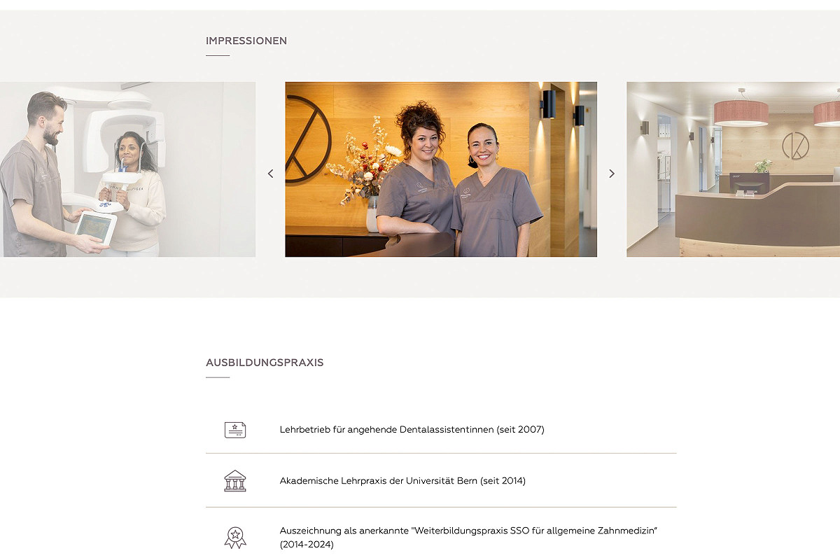 Impressionen der Dentalpraxis Diserens in Kehrsatz