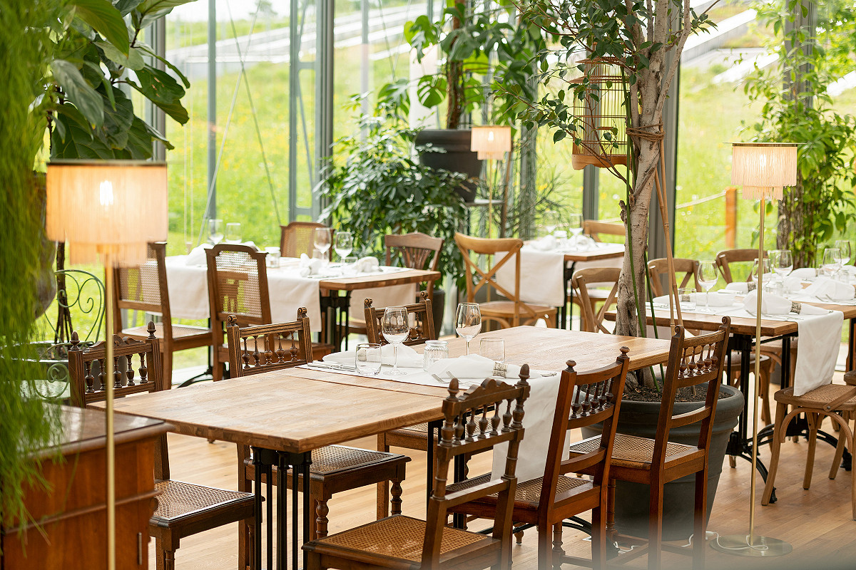 Architekturaufnahme der Orangerie im Restaurant Schöngrün